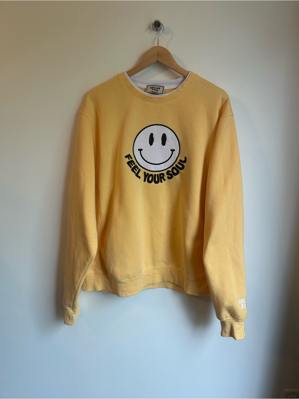 Yellow Crewneck Oversized Sweatshirt by Feel Your Soul